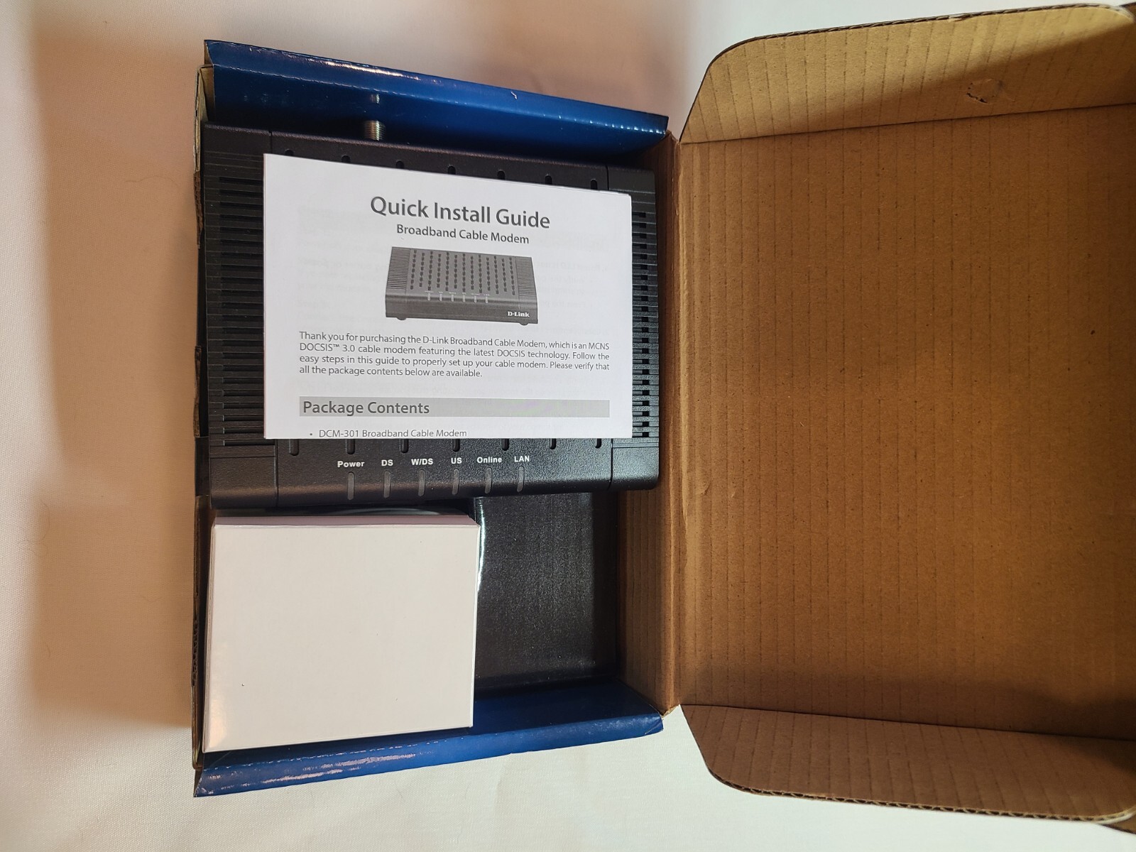 D-Link DOCSIS 3.0 Cable Modem (DCM-301) New in Box