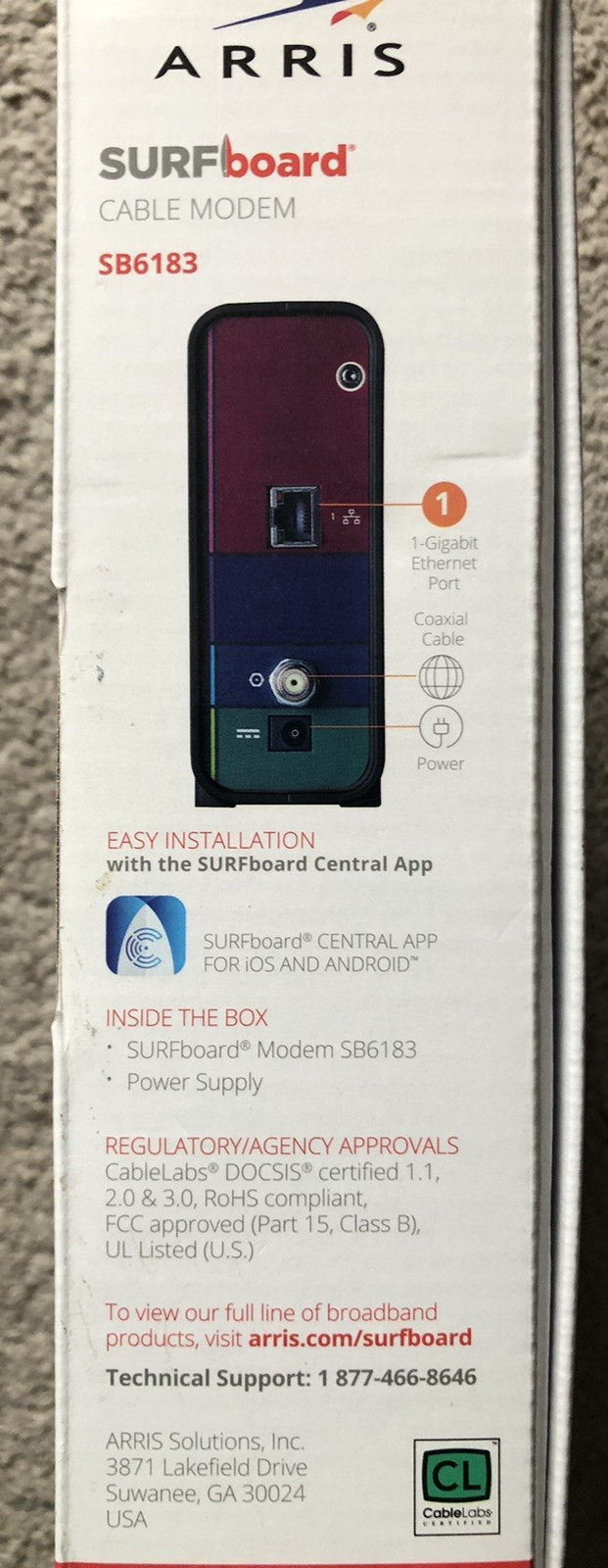 ARRIS SURFboard SB6183 DOCSIS 3.0 Cable Modem -Xfinity Spectrum BLACK