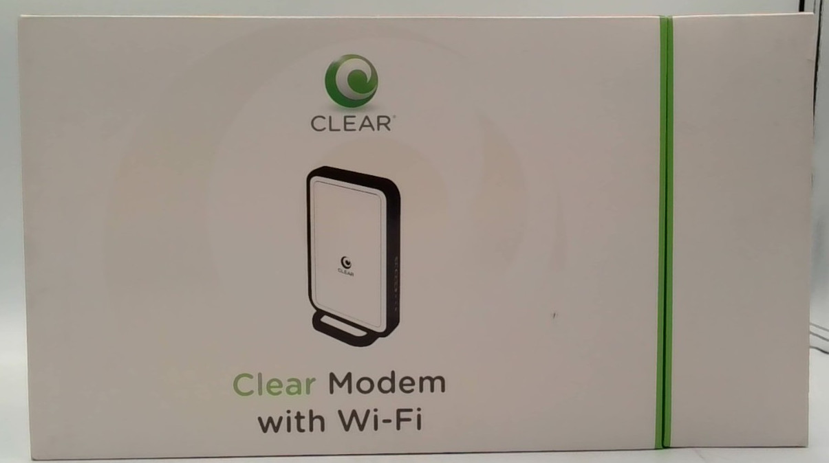 Clear WIXFBR-117 White/Black Ethernet Port Wireless Home Internet Modem w/ Wi-Fi