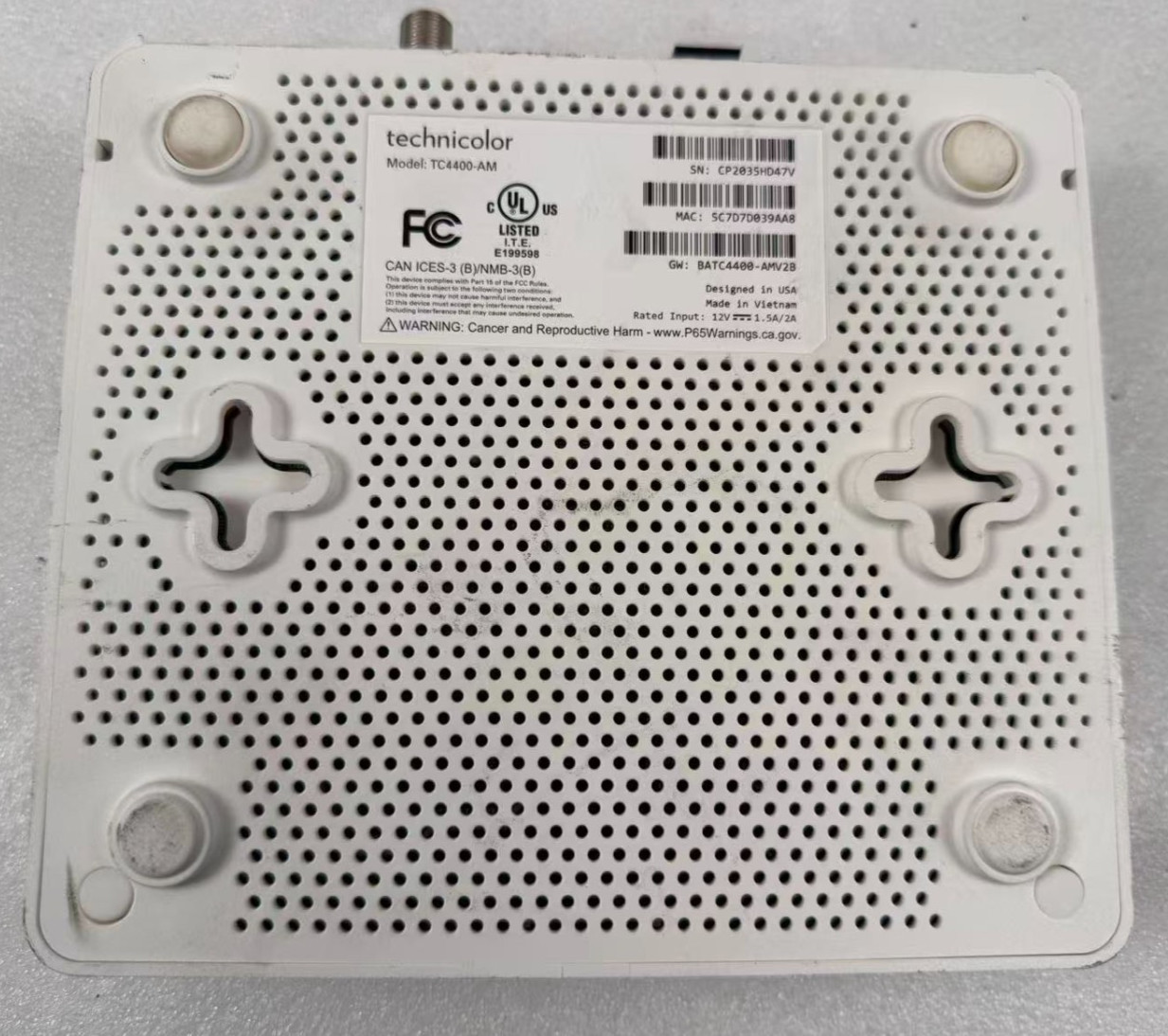 *LOT 5* TECHNICOLOR TC4400-AM Ultra Broadband Cable Modem/No Power Cord