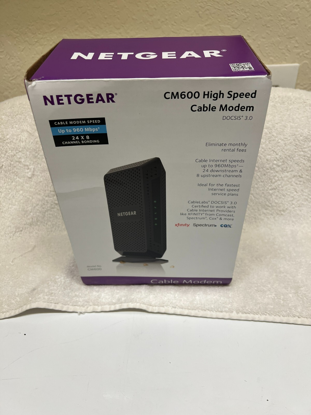 NETGEAR CM600-100NAS 960Mbps DOCSIS 3.0 Cable Modem