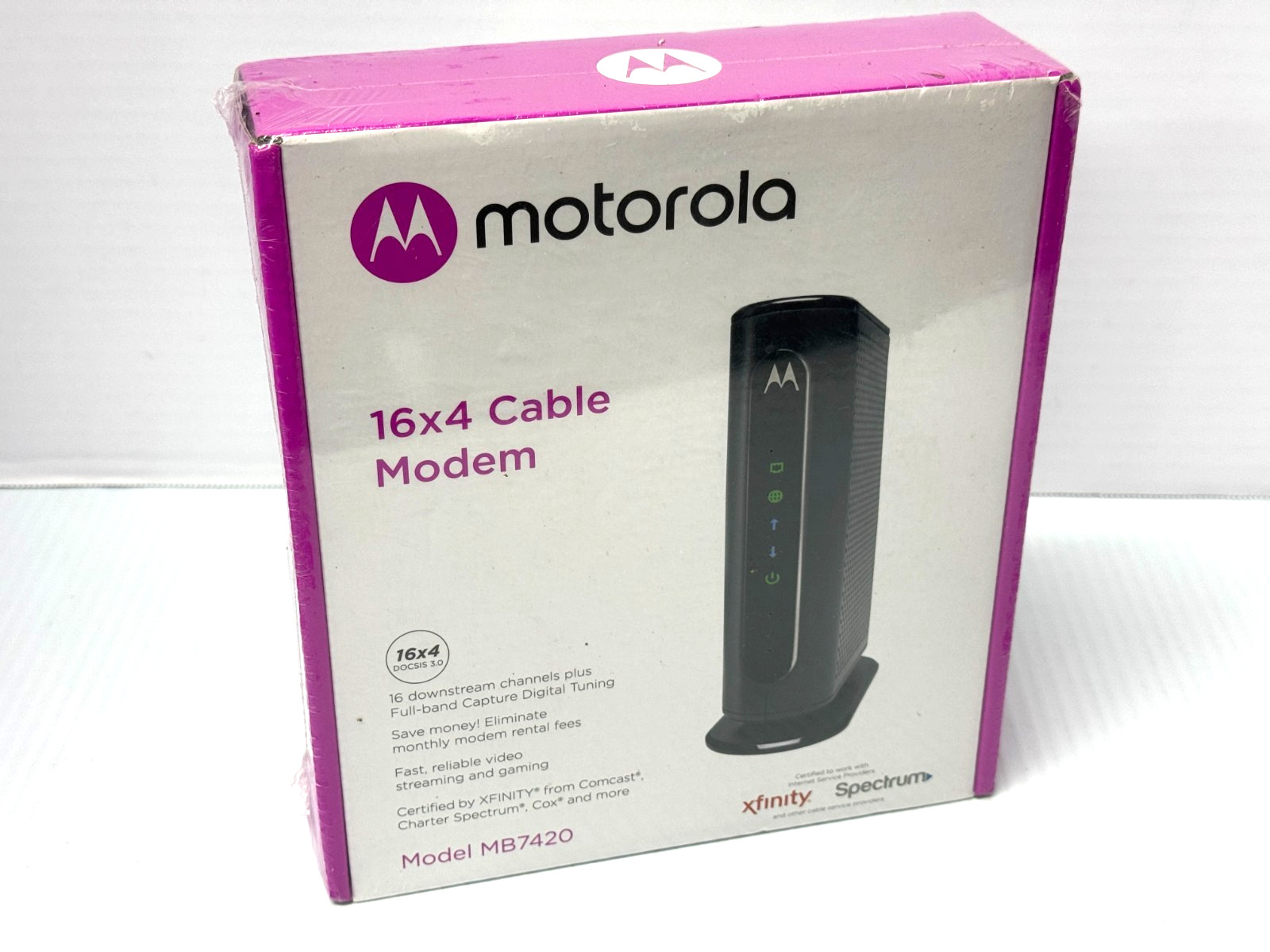 Motorola MB7420 Cable Modem 16×4 New-Sealed NIP 686 MBPS And DOCSIS 3.0
