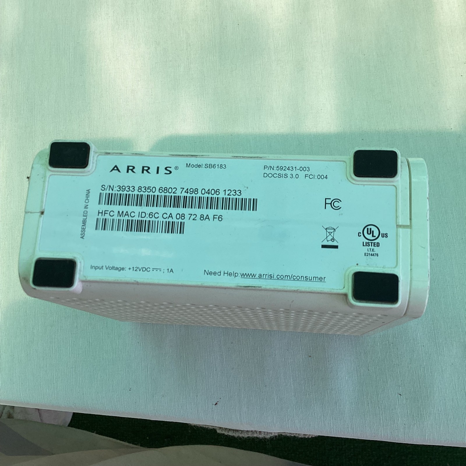 Arris Surfboard SB6183 Tested No Cable