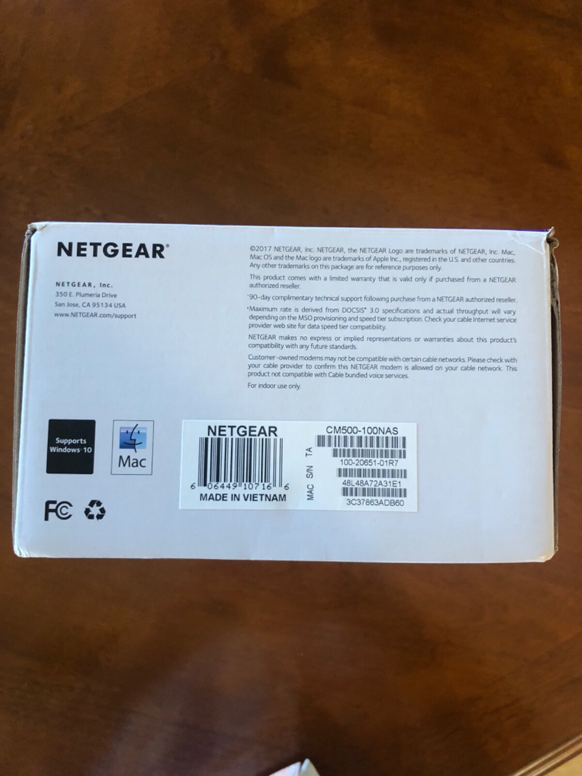 NETGEAR Router CM500 (CM500100NAS) 680 Mbps – Black