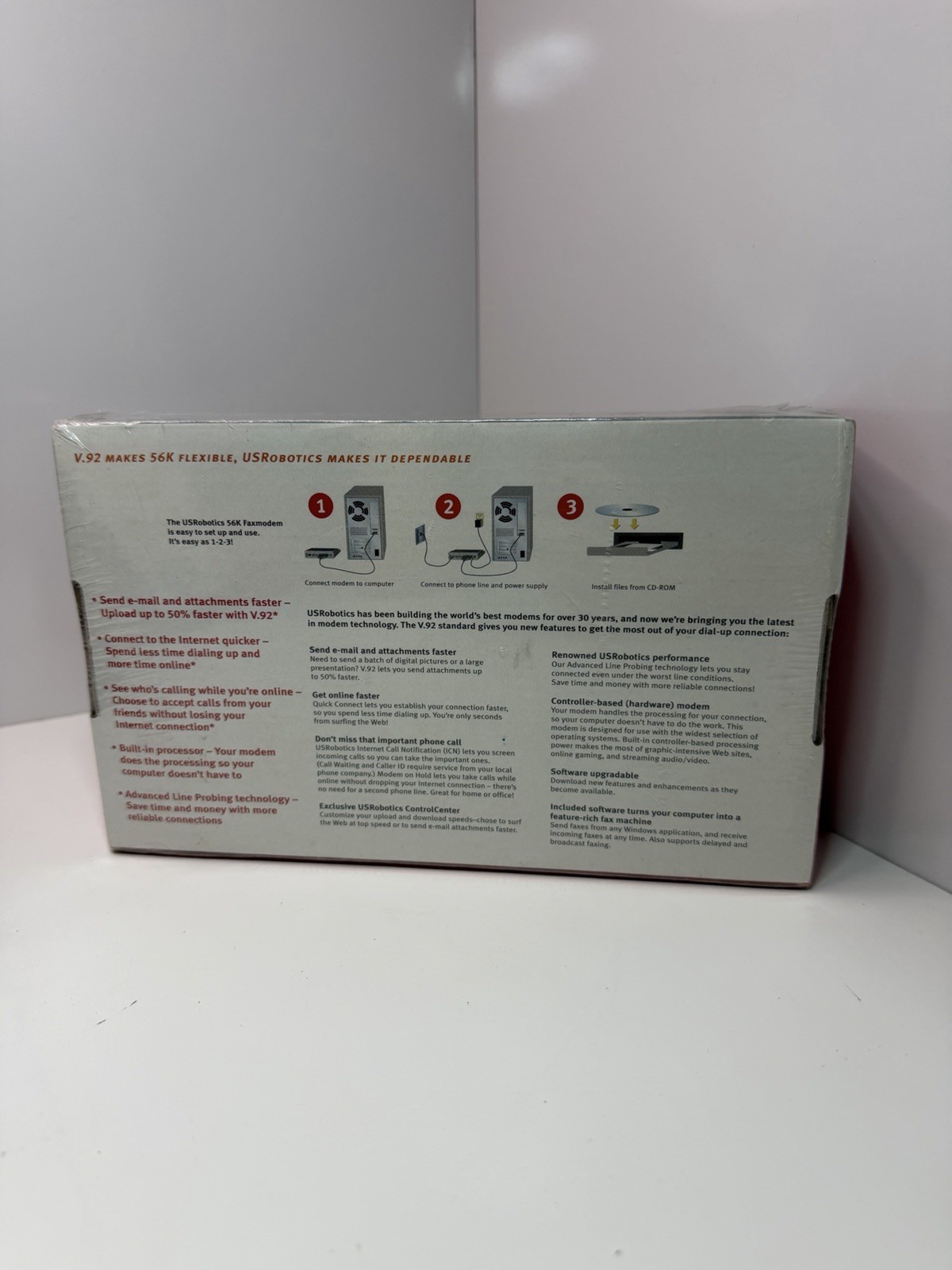 USRobotics 56K External Faxmodem 5686E – Hardware Controller – New Sealed
