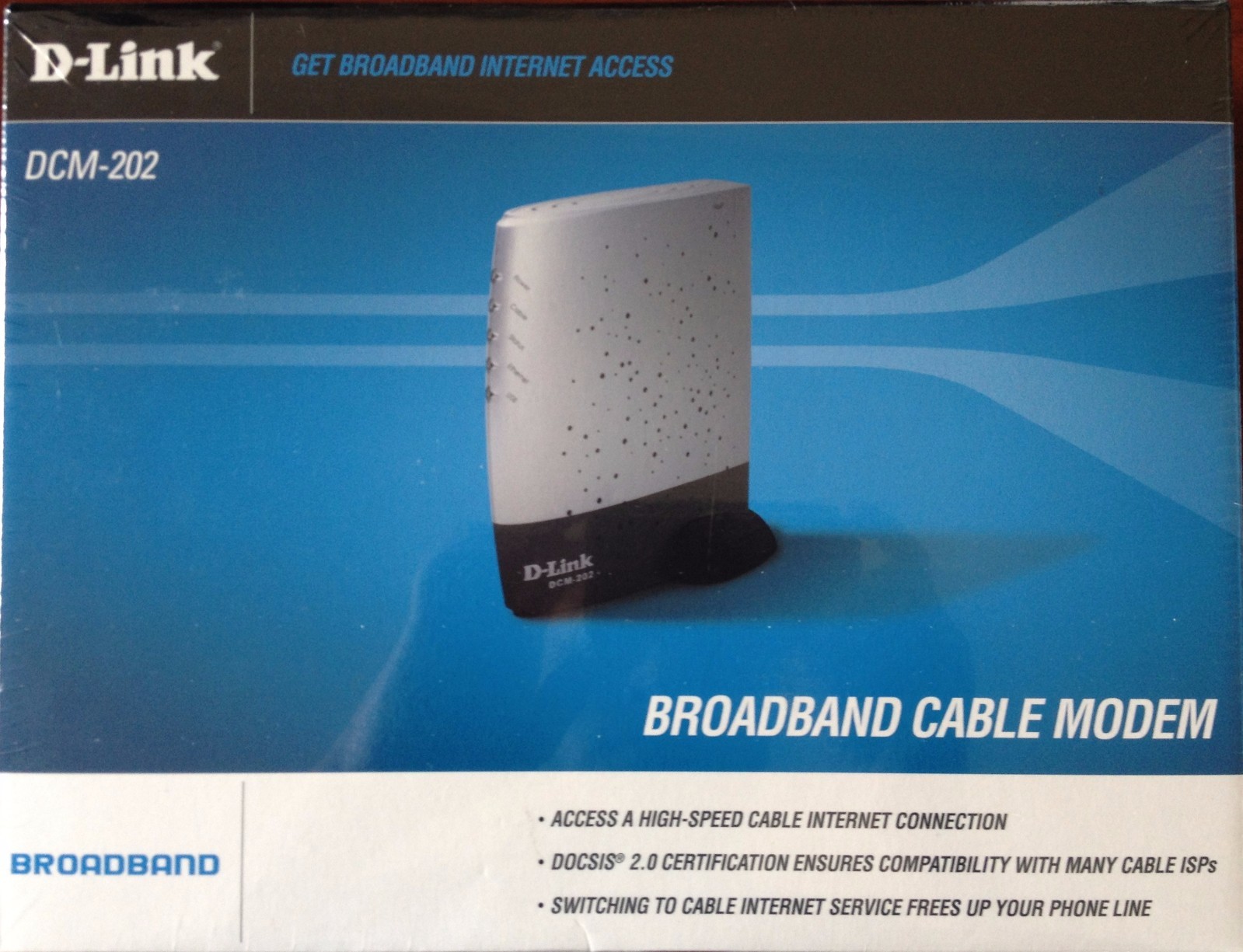 D-Link Cable Modem High Speed DOCSIS 2.0 USB 2.0 10/100Mbps Ethernet DCM-202