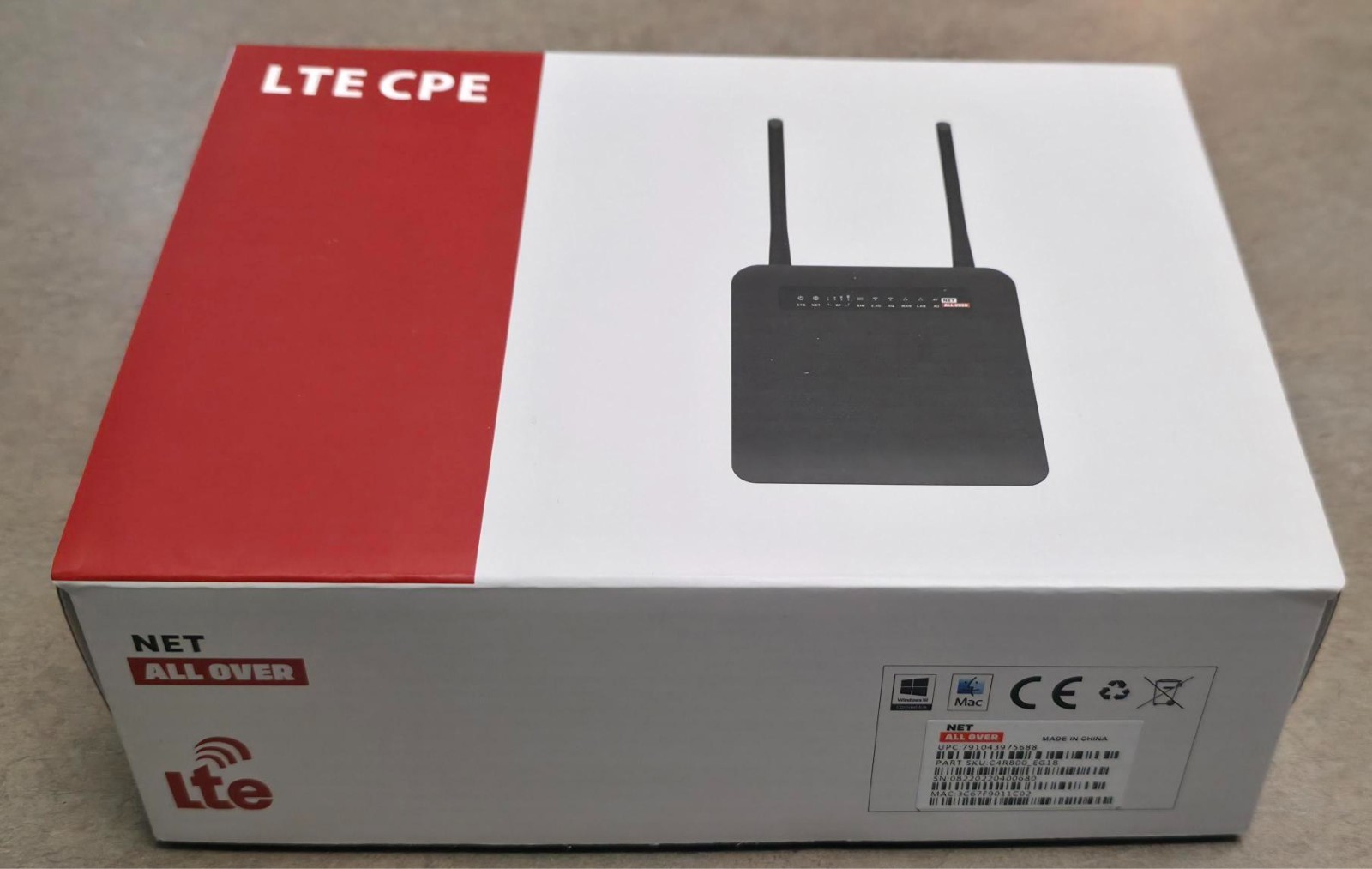 GTEN 4G LTE Cat 18 Unlocked Modem Router – Black Up to 1.2 Gbps