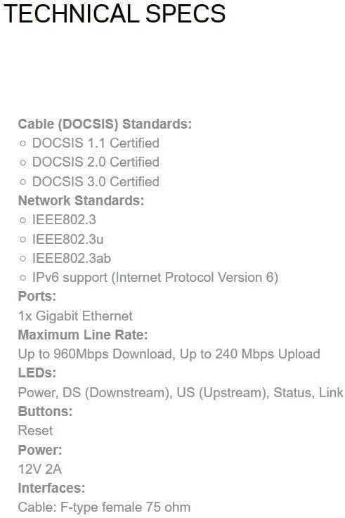 LINKSYS DOCSID 3.0 24×8 Cable Modem Never Used Still In Box