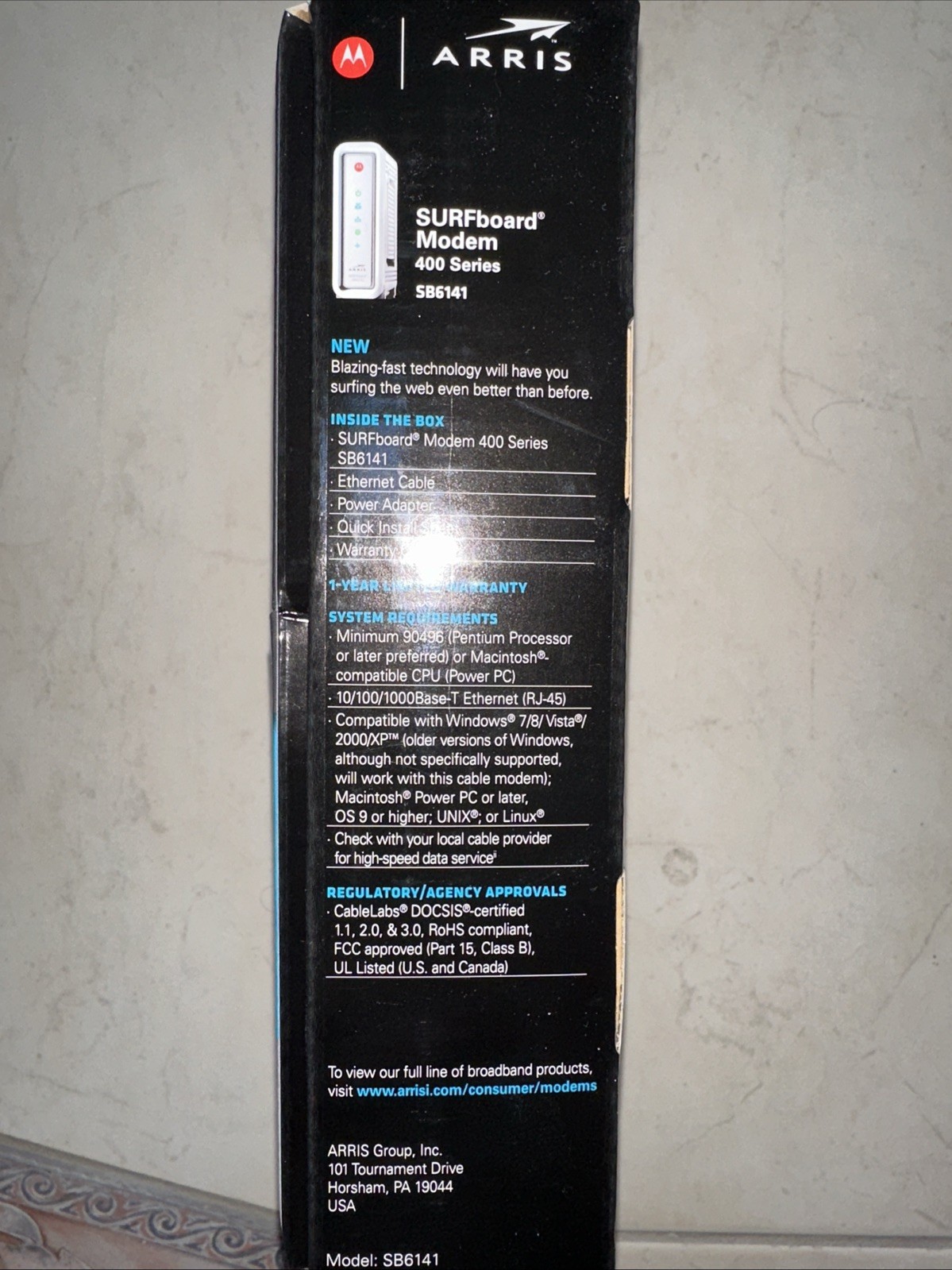 Motorola Arris SURFboard Modem 400 Series Model SB6141 White