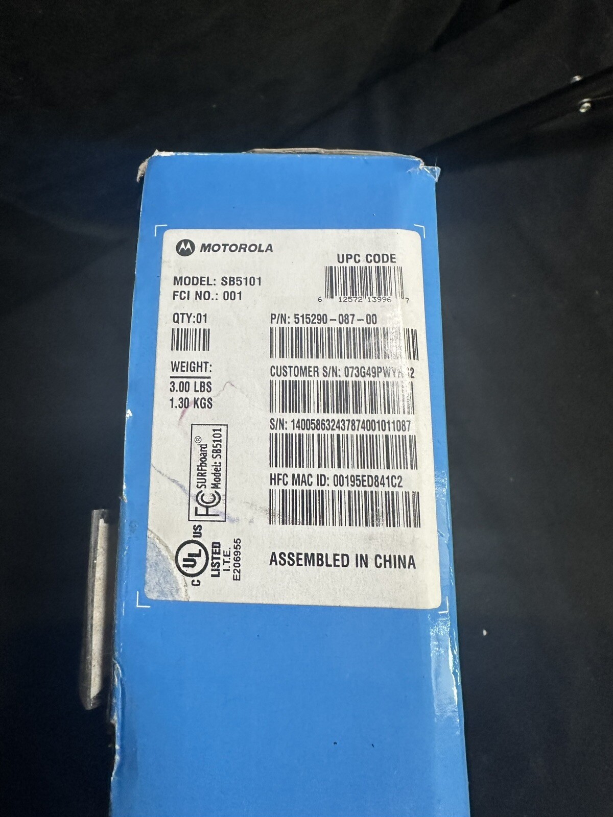 Motorola SURFboard SB5101 (515290-100-00) 38 Mbps