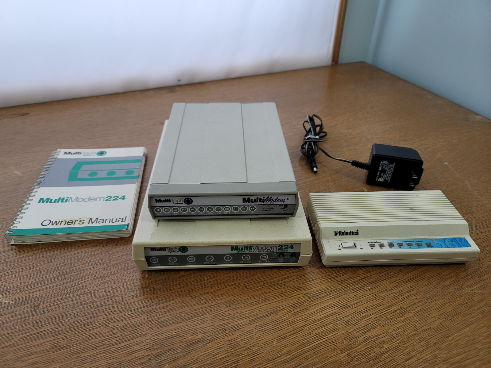 Lot of 3 Vintage 56K Data Fax Modems MultiTech System US Robotics