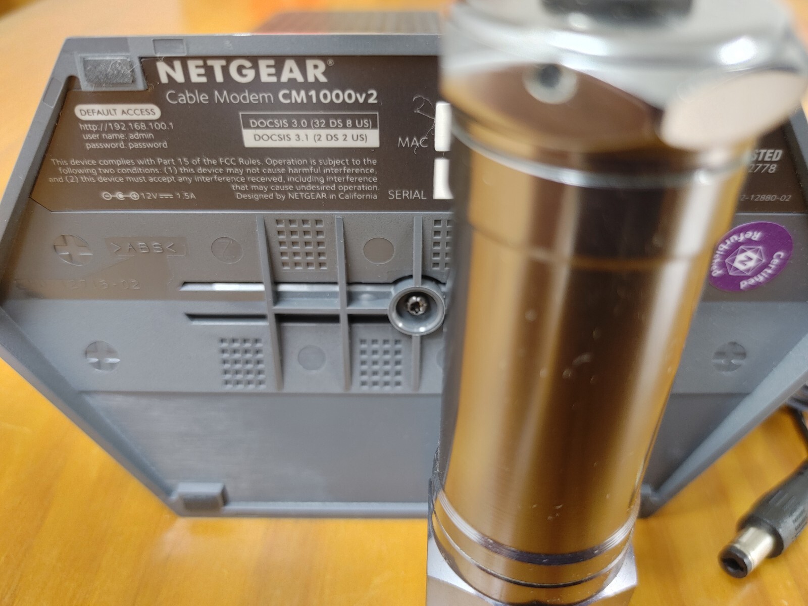 NETGEAR CM1000V2 DOCSIS 3.1 Cable Modem. Used 2 Months.