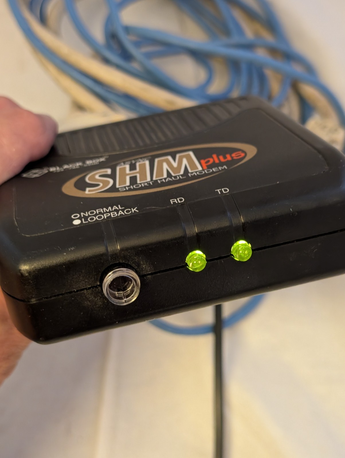 Lot of Two (2) Black Box ME800A-PLUS-R2 Short Haul Modems & 1x Power Supply
