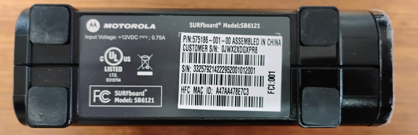 Motorola SB6121 SURFboard Modem
