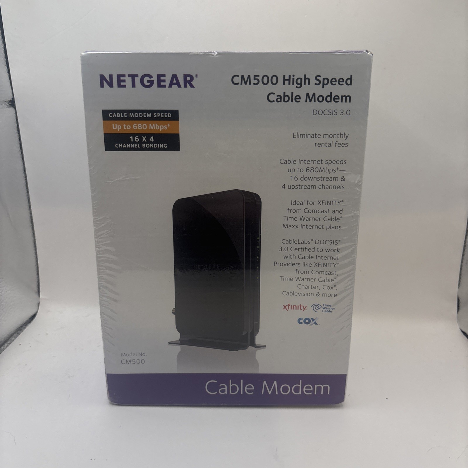 Netgear CM500 DOCSIS 3.0 680Mbps Cable Modem Xfinity Spectrum Cox Internet New