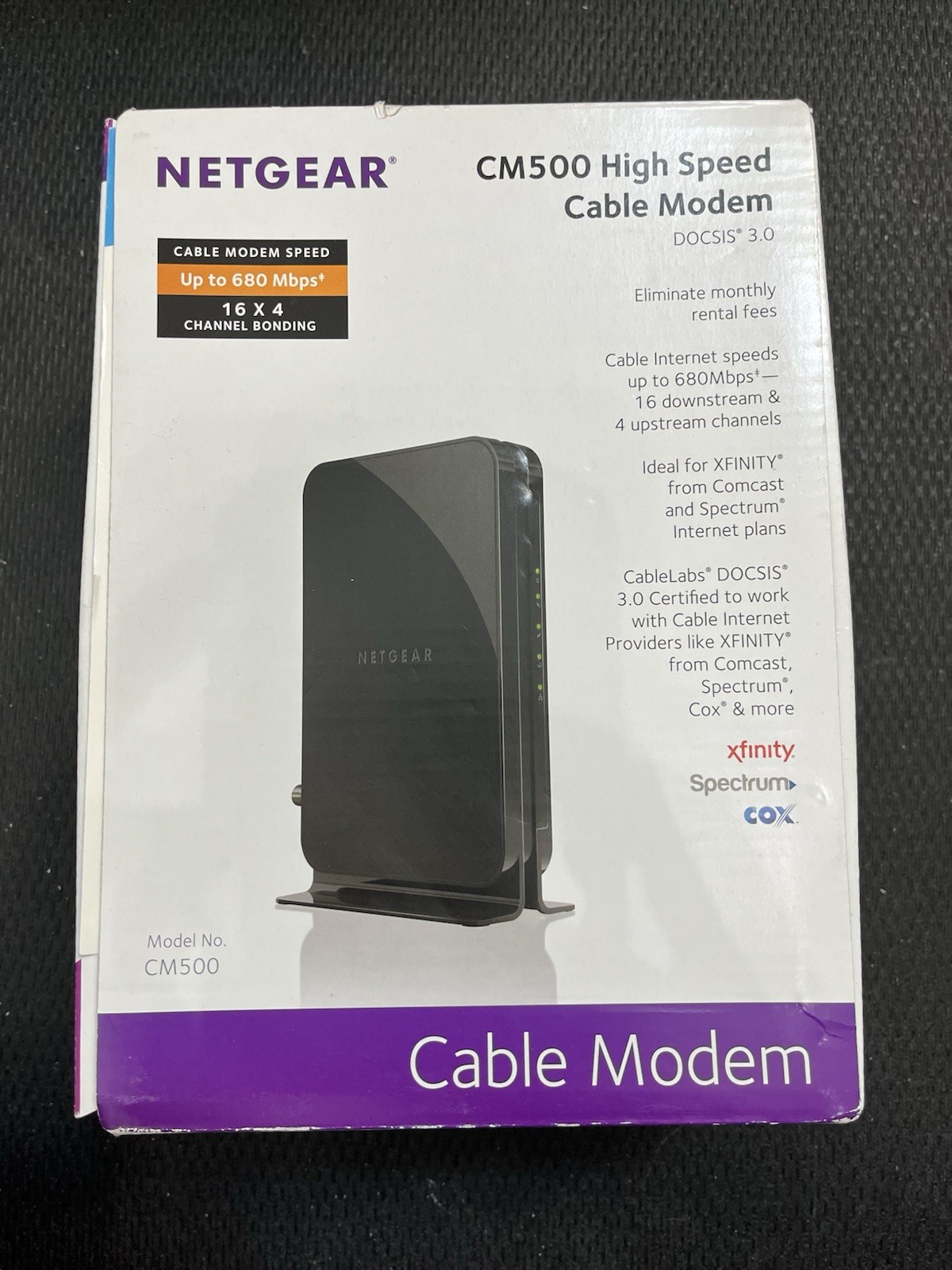 NETGEAR CM500 (CM500100NAS) 680 Mbps – Black