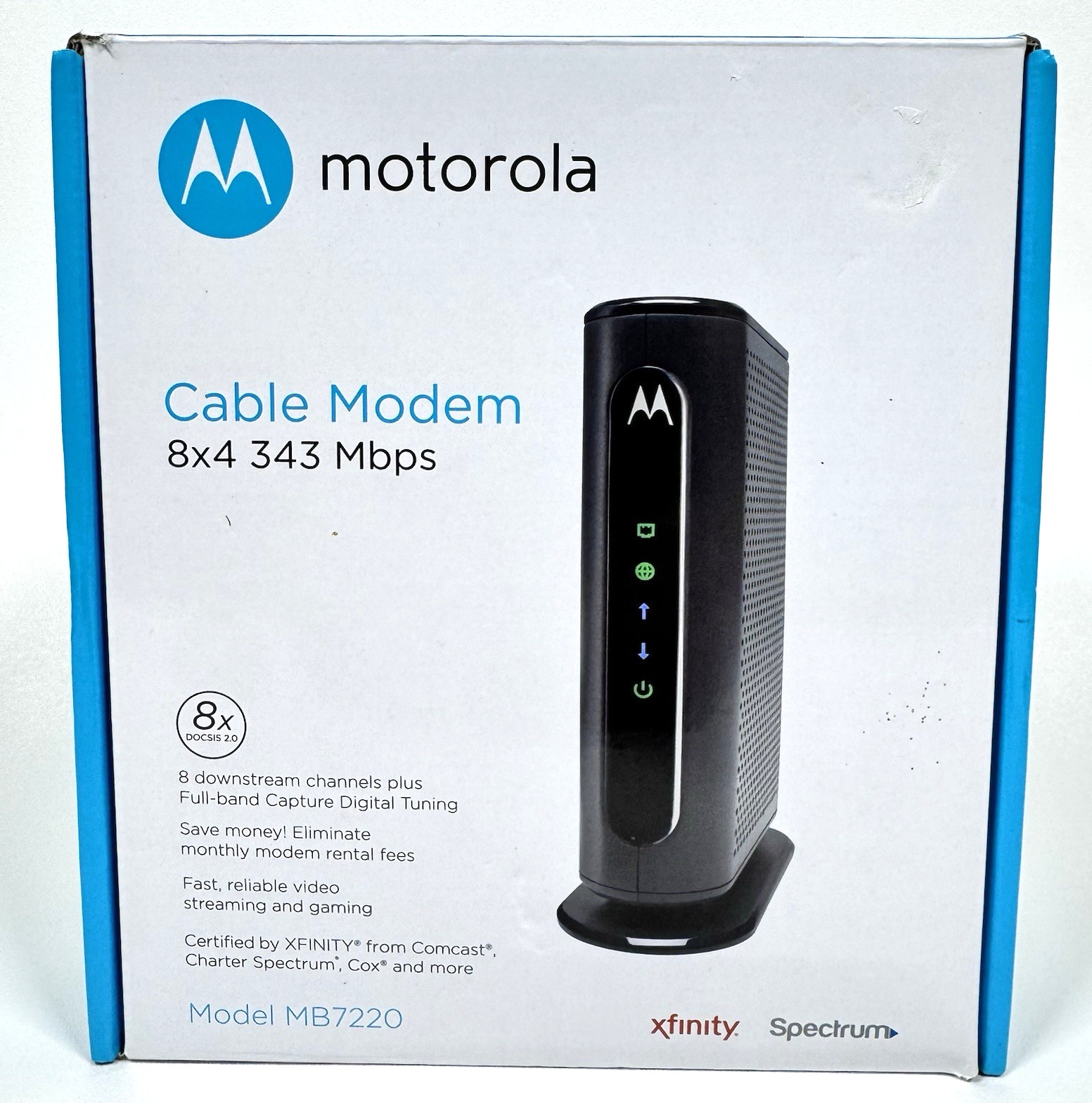 Motorola MB722010 343Mbps DOCSIS 3.0 Cable Modem – Brand New – Open Box