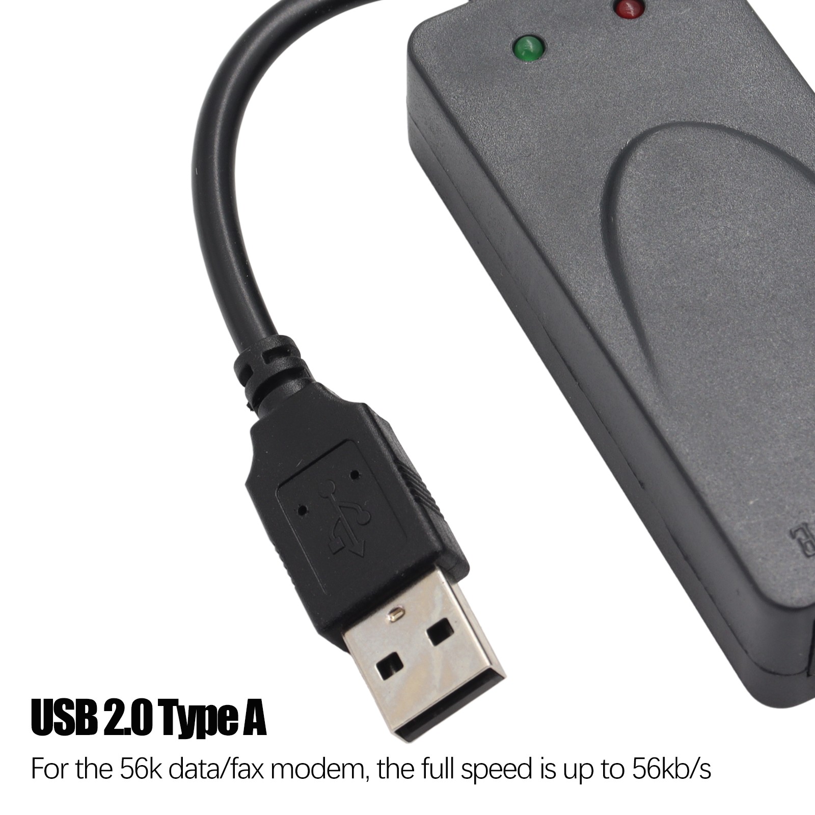 USB 56K V.92 Fax Modem External Data Dial-Up Internet Caller ID Plug & Play