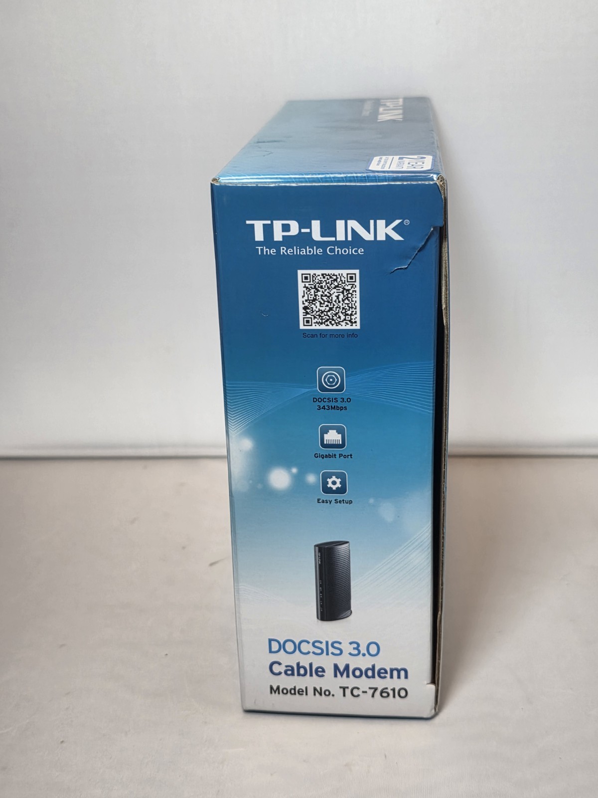 TP-Link TC-7610 DOCSIS 3.0 Cable Modem with Power Adapter – Xfinity Spectrum Cox