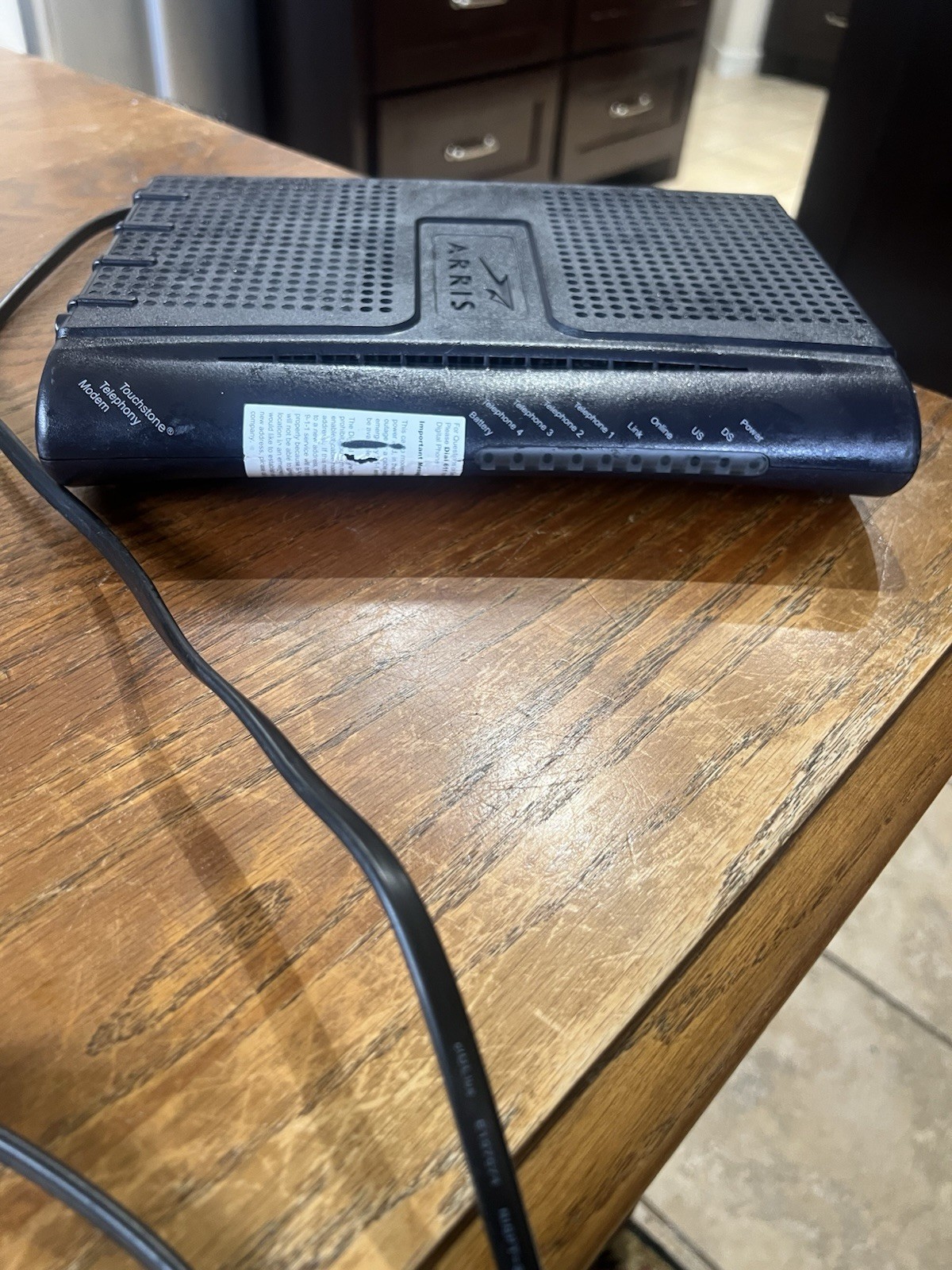Arris TM604G/CT Touchstone Telephone Modem With Power Cord