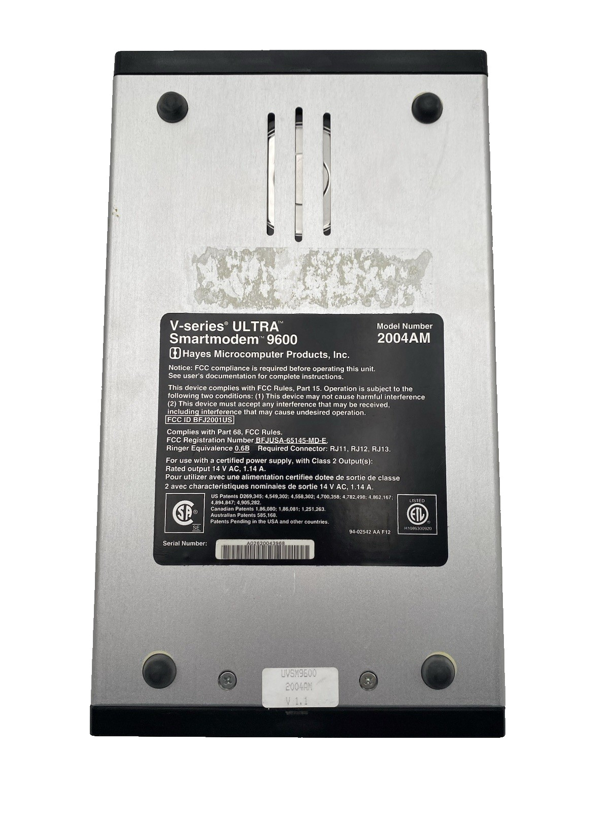 Hayes 2004AM V-SERIES Smartmodem Ultra 9600