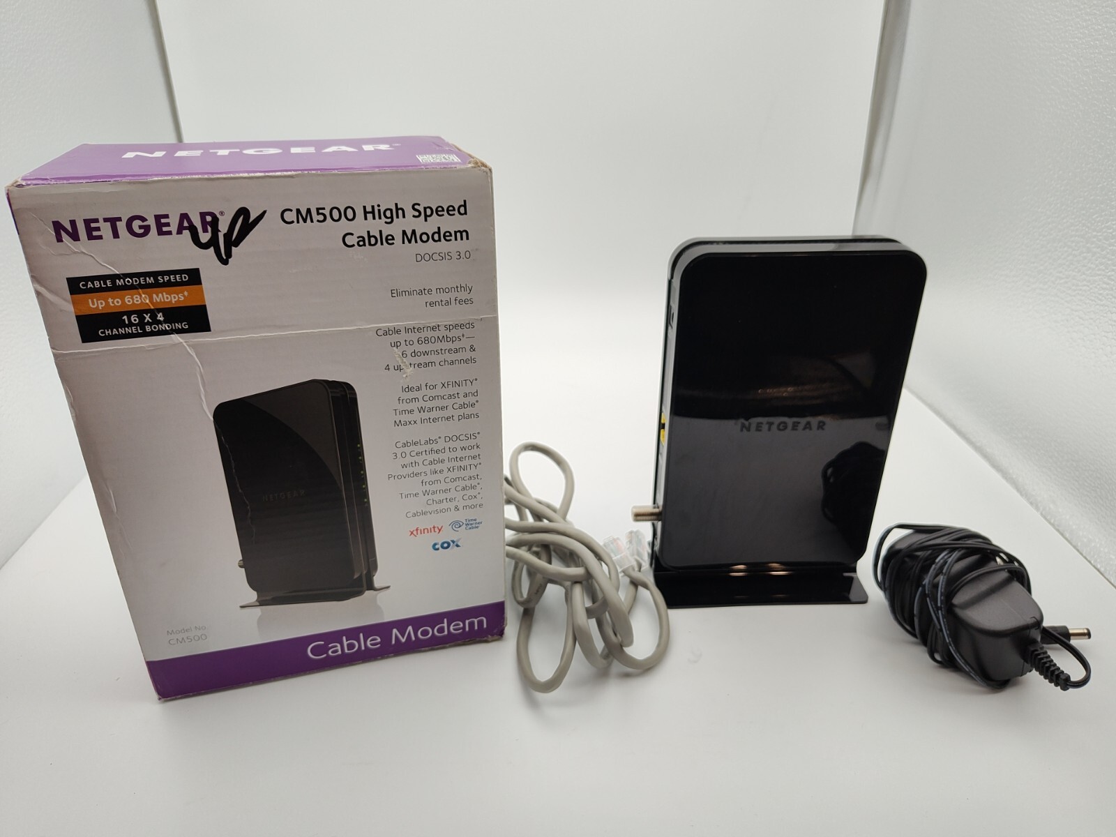NETGEAR CM500-1aznas 16×4 DOCSIS 3.0 Cable Modem Max Download Speeds of 686 MBPS