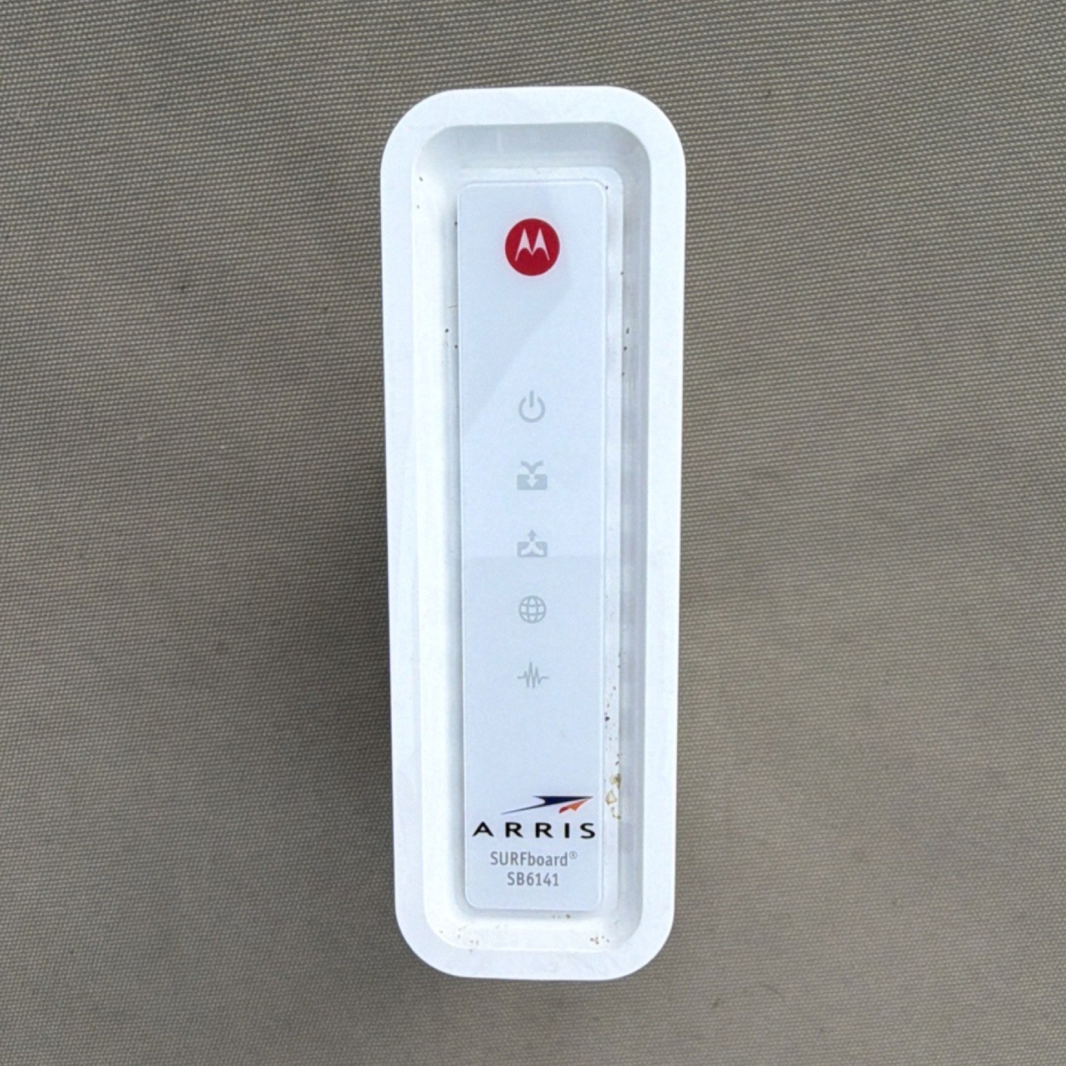 ARRIS SURFboard SB6141 Cable Modem White Ethernet Coaxial Power Adapter