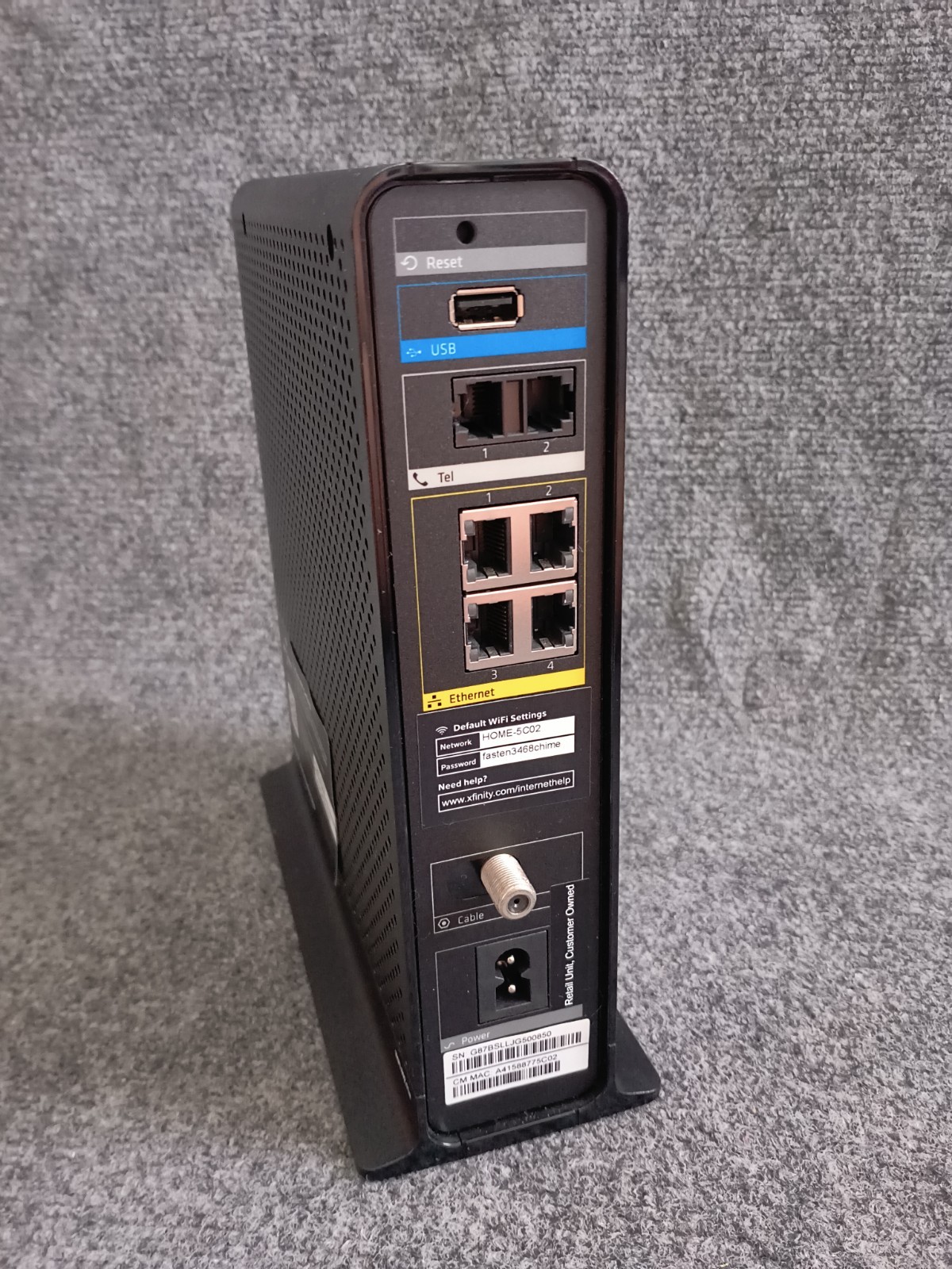 Xfinity Arris TG862G/CT Wireless Cable Modem Router WiFi 802.11n