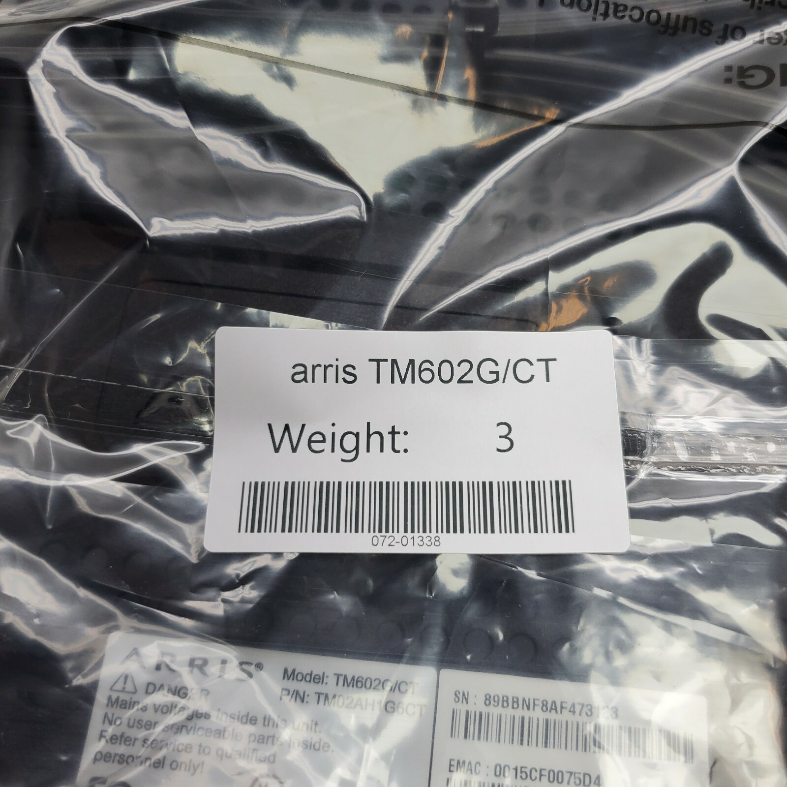 Arris TM602G/CT Cable Modem, Internet & Telephone *Missing Battery Cover*
