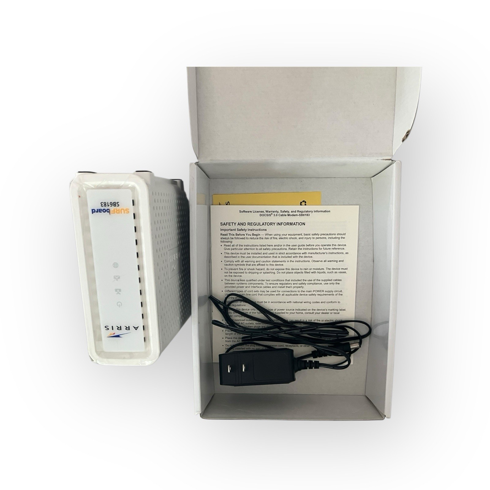 Arris SURFboard SB6183 DOCSIS 3.0 Cable Modem White NEW Open Box