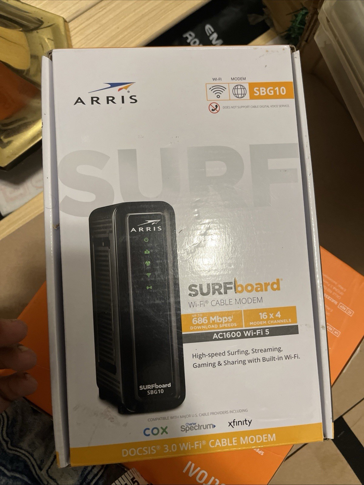 ARRIS SURFboard SBG10 Dual Band AC1600 Docsis 3 WIFI Cable Modem & Router In One