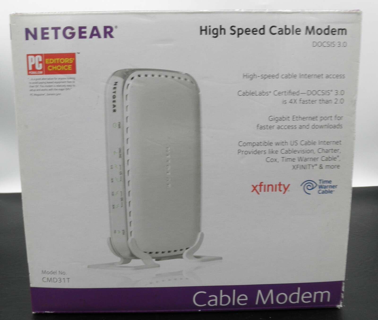 Netgear High Speed Cable Modem Internet DOSCIS 3.0 CMD31T IPv6 New