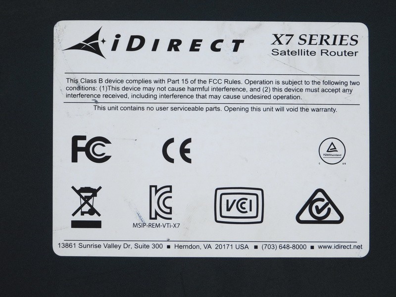 IDIRECT MODEL X7 SERIES SATELLITE REMOTE ROUTER COMMUNICATION MODEM REV-0M