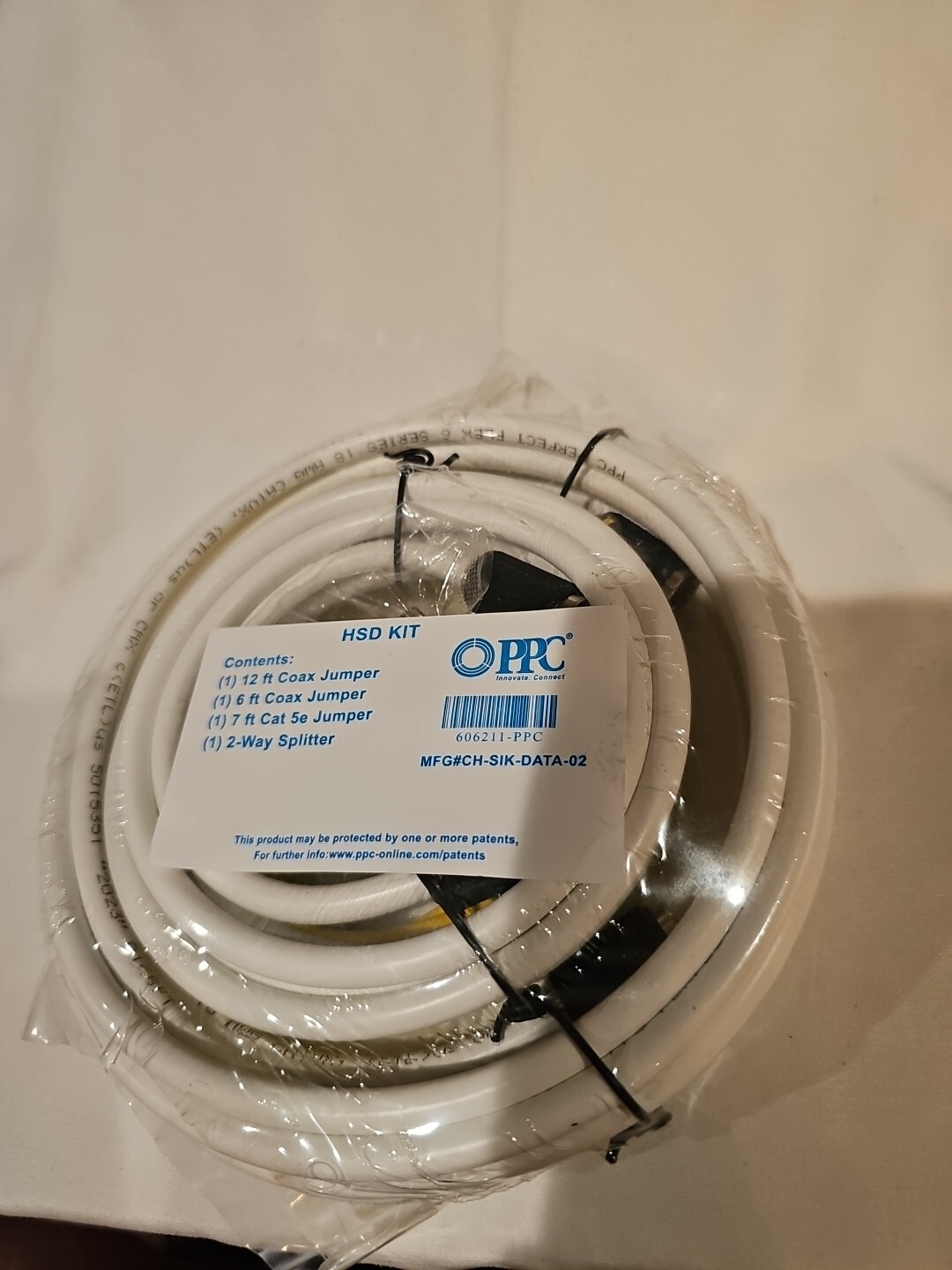 NEW! PPC HSD Kit – 12′ & 6′ Coax Jumper, 7′ Cat 5e Jumper & 2-Way Splitter