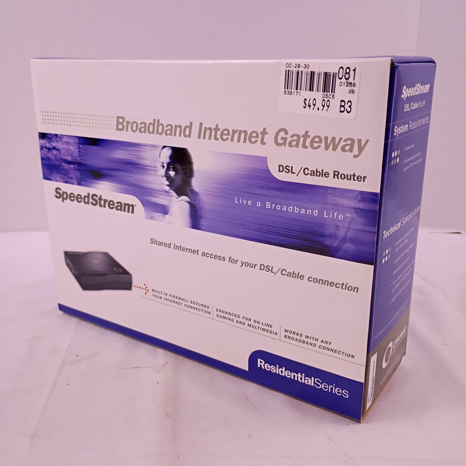 SpeedStream Broadband Internet Gateway DSL/Cable Router ResidentialSeries NIB