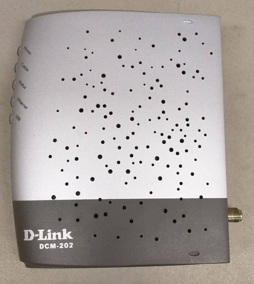 D-Link DCM-202 Cable Modem EUC Ethernet USB Stand CD-ROM