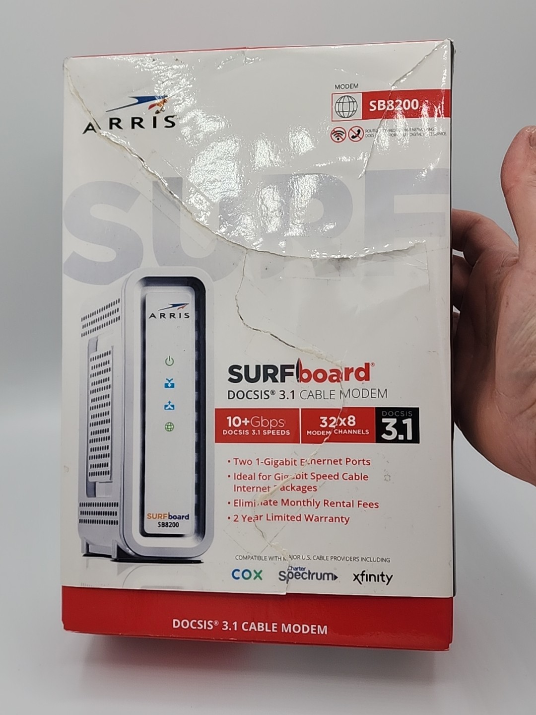 ARRIS SURFboard SB8200 DOCSIS 3.1 10 Gbps Cable Modem Never Used *CCGHouse* BF