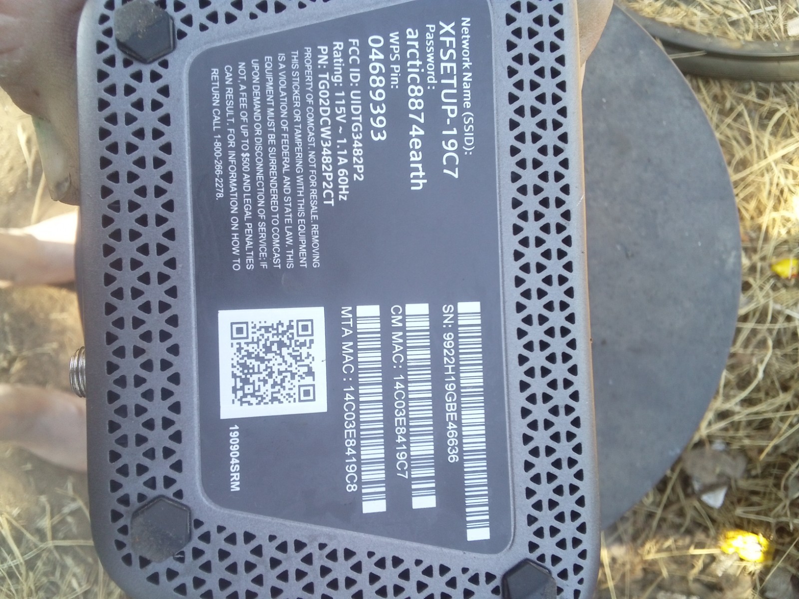 XFINITY XB6-T CGM4140COM Modem No Power Cord