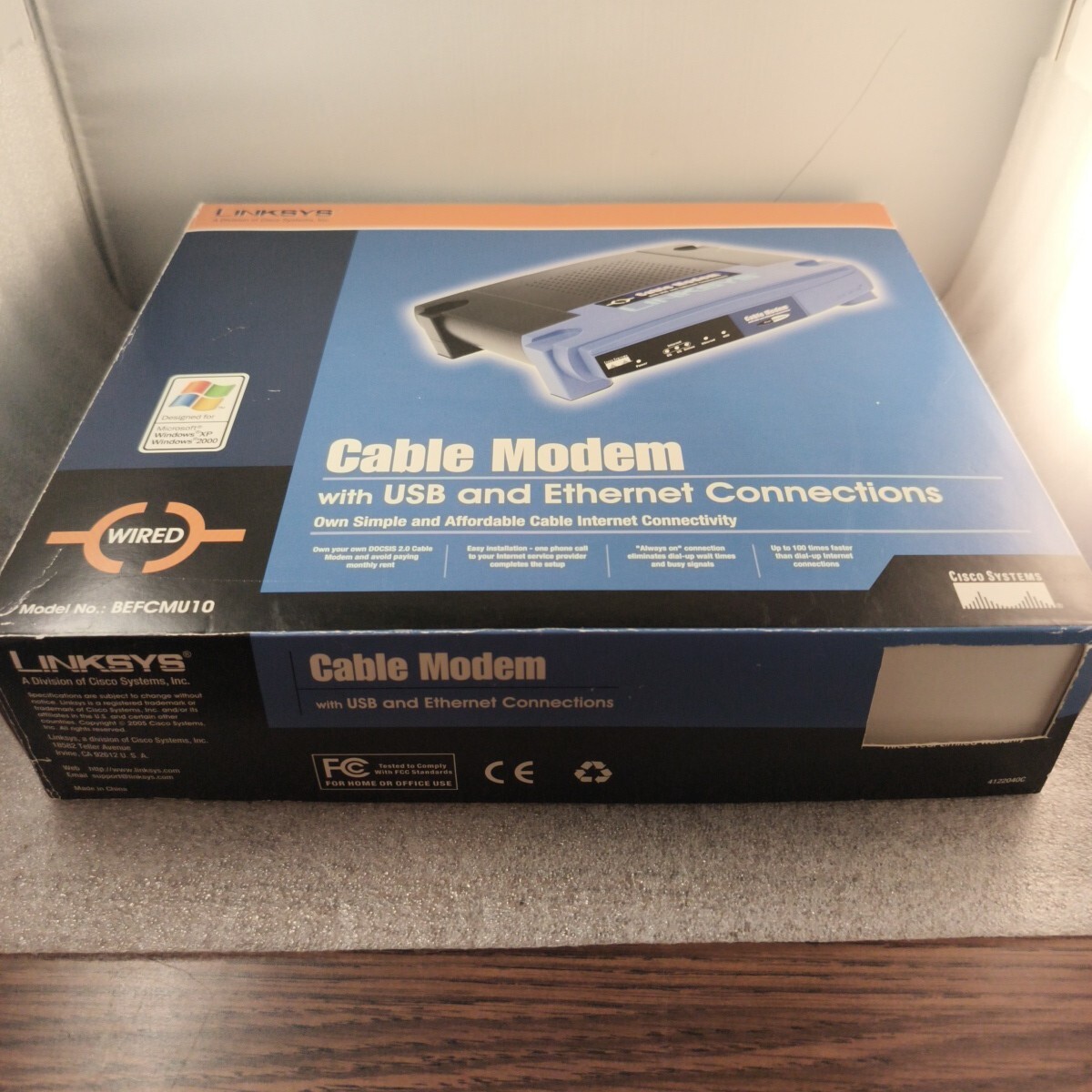 Linksys Cable Modem BEFCMU10 USB & Ethernet Connections