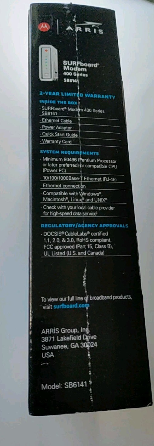 ARRIS SB6141 Motorola Surfboard Modem 400 Series