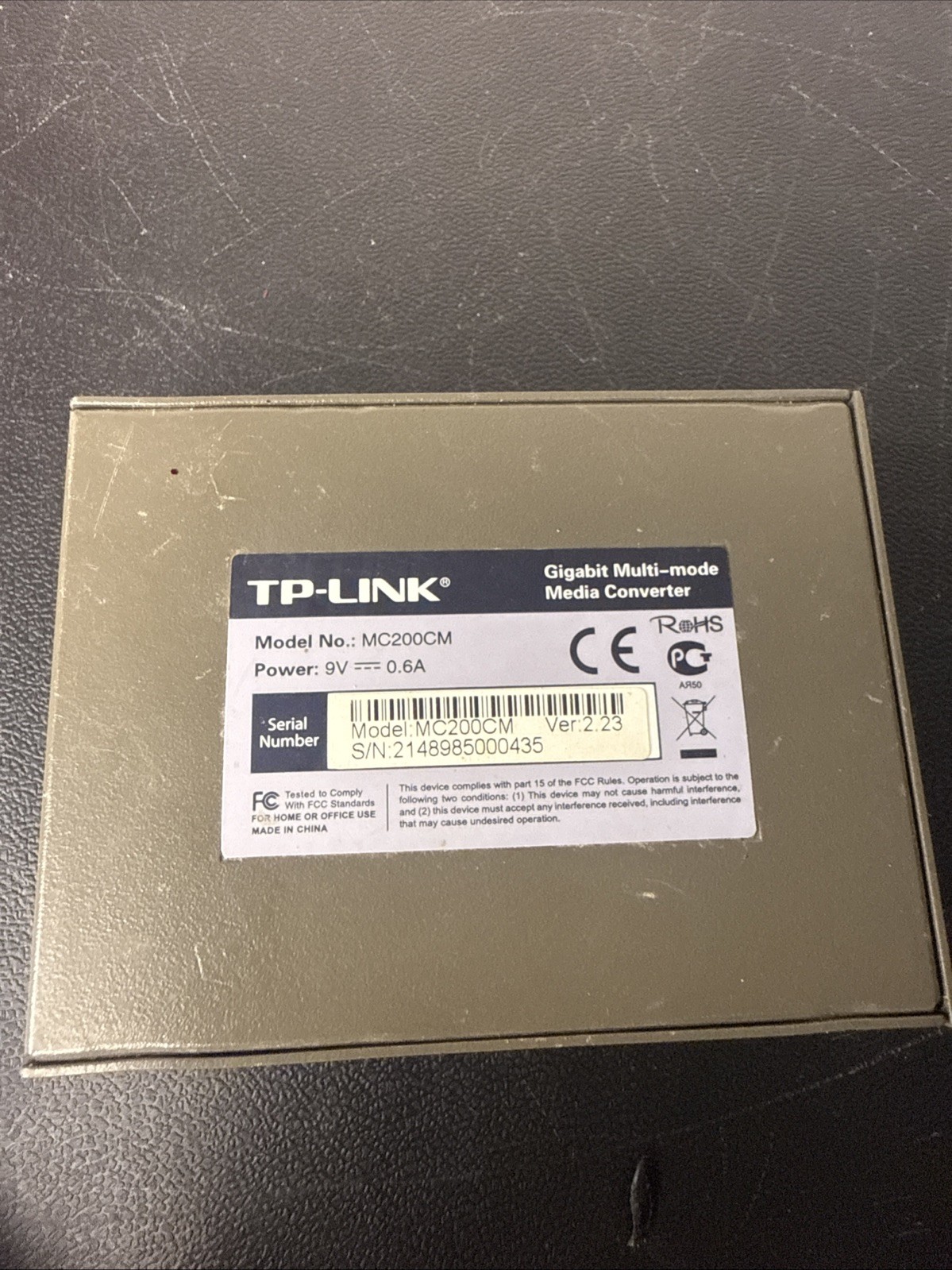 TP-LINK MC200CM Gigabit Multi-Mode Media Converter Works*