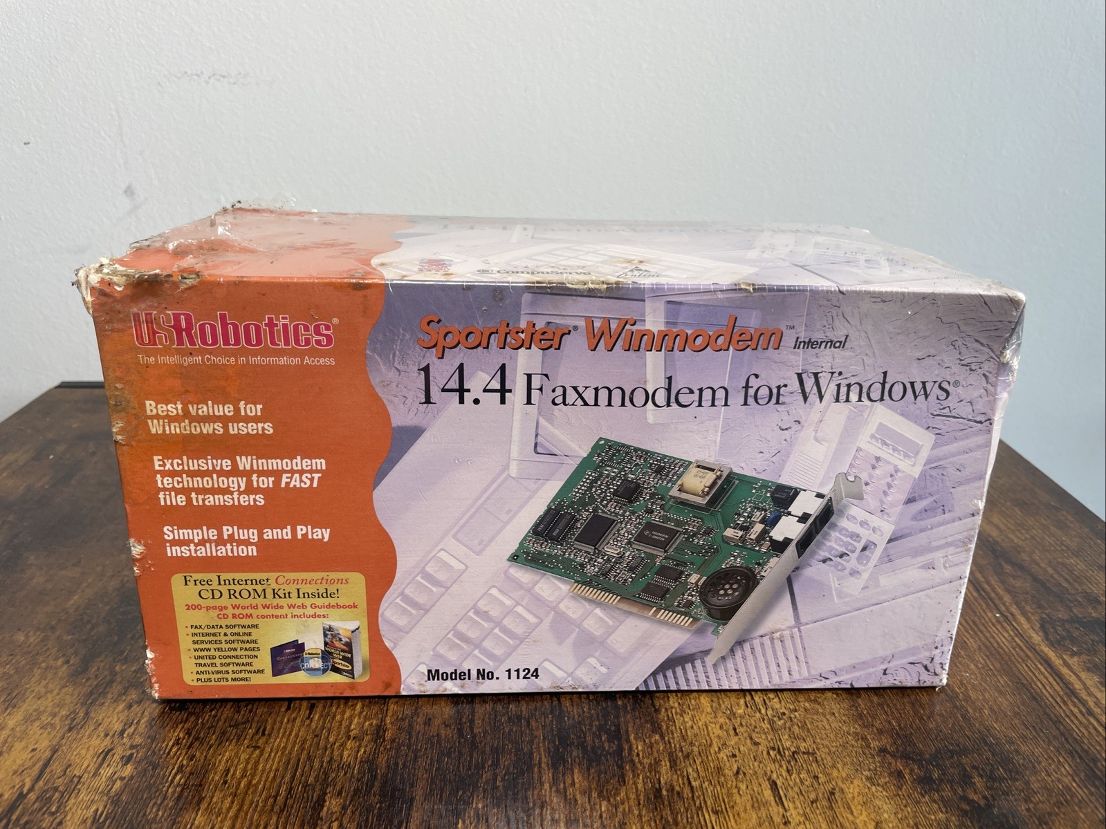 US Robotics Sportster Winmodem 14.4 Faxmodem for Windows Model 1124 SEALED