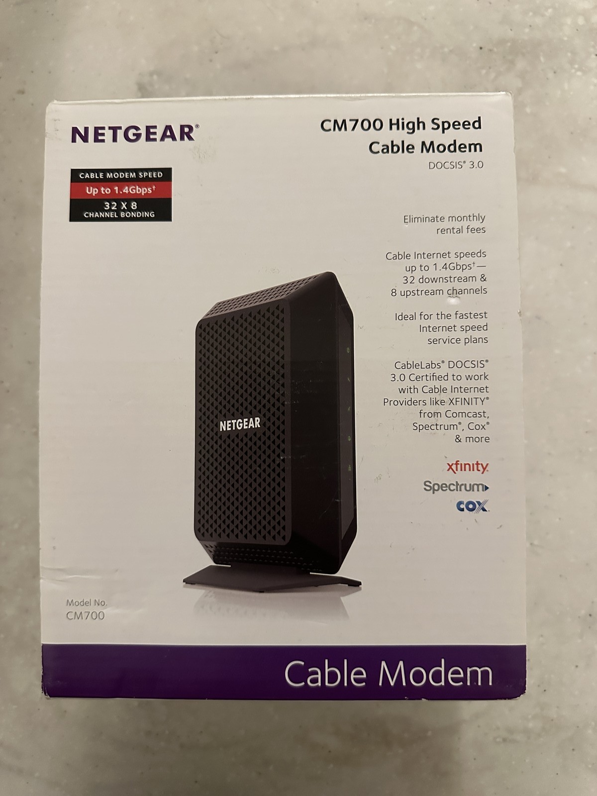NETGEAR CM700 DOCSIS 3.0 High Speed Cable Modem 1.4Gbps for Xfinity Spectrum Cox