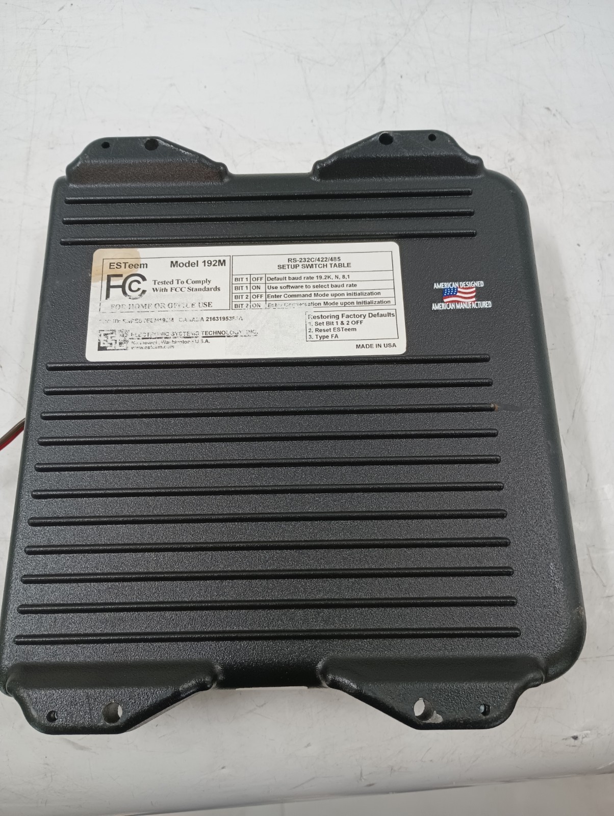 ESTeem Model 192M Radio Wireless Modem 192-M – Untested – AS-IS GC-7392